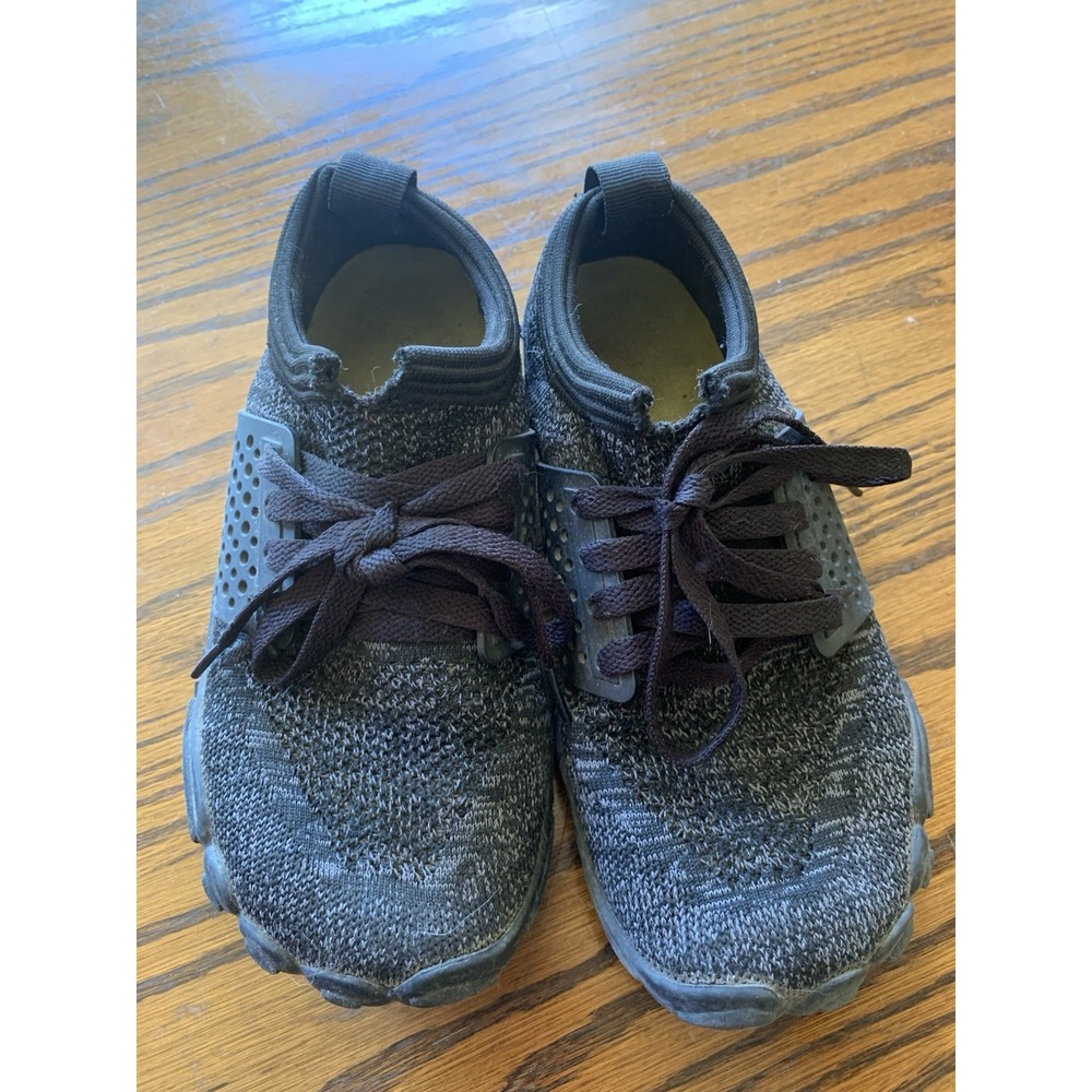 Unisex Minimalist Barefoot Trail Running Shoes Black Gray Knit Womens 7.5
